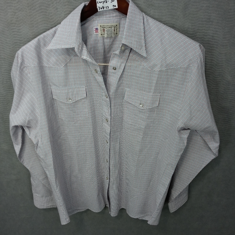 Baron wmen's western long sleeve pearl snap button